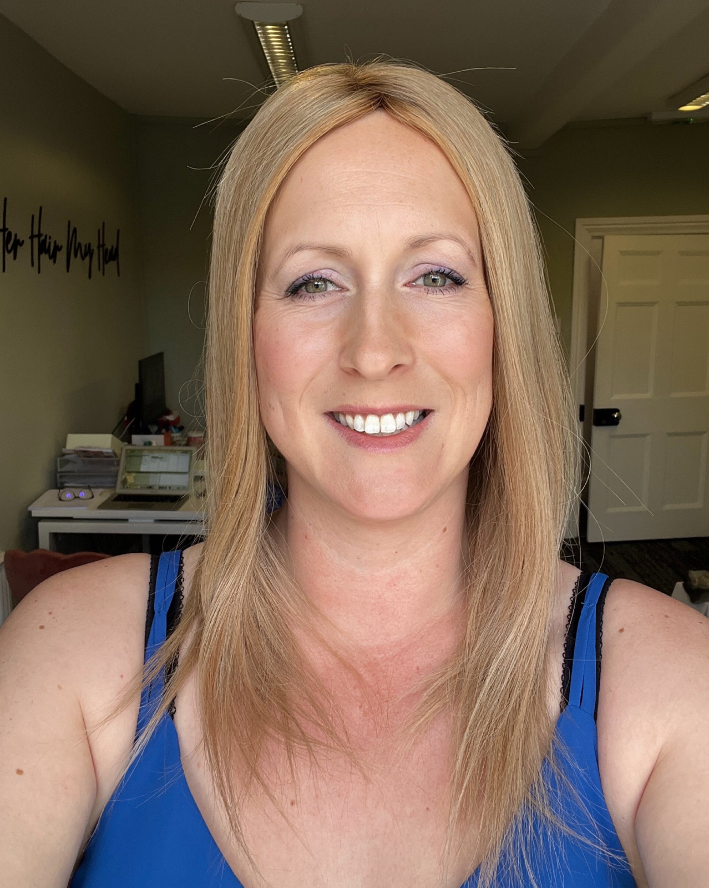 Preloved, Hidden Crown topper Human hair Dark Blonde 5.5x6.5" ba