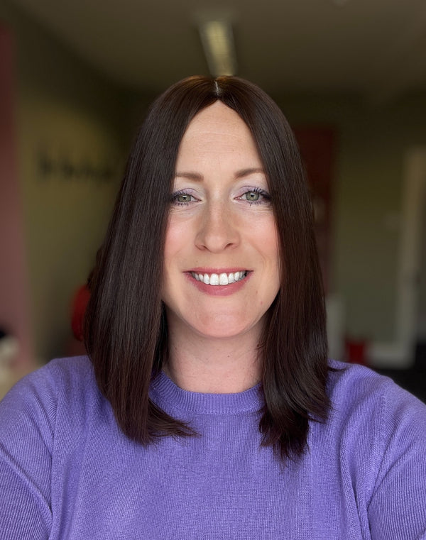 Her Hair My Head | AUTUMN | Super Flat topper | 7x7" base | Silk top | 14" length