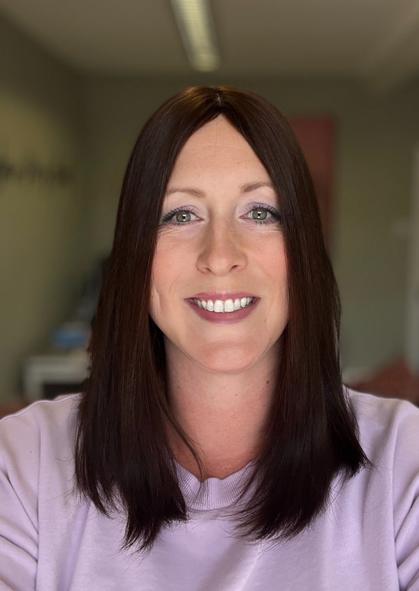Her Hair My Head | AUTUMN | Super Flat topper | 8x8" base | Silk top | 16" length