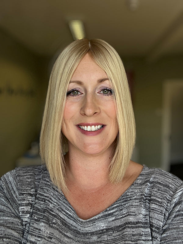 Her Hair My Head | ALICE | Super Flat topper | 7x7" base | Silk top | 12" length